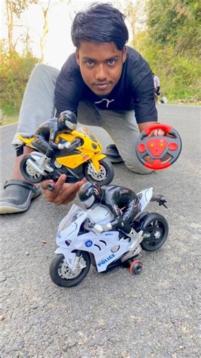 New remote control 2Ta Rc BMW bike And Police Bike Ki unboxing korsi😱#shortsfeed