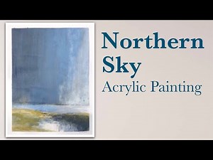 BEST Dramatic Sky Technique for Modern Abstract Landscapes | Dark Skies Acrylic Painting Tutorial