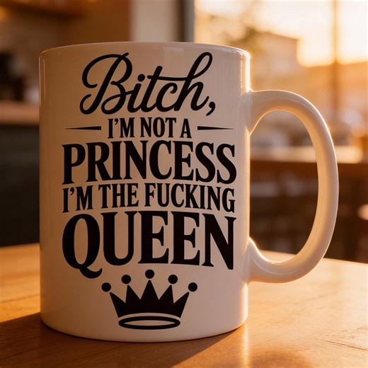 Queen Attitude Mug – 7guns Print Mug With Saying | Coffee Mug 330 Ml | Gift for Strong Women - Etsy