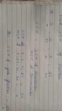 Find LCM of fractions