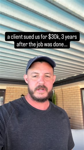 Adam Hall on Instagram: "Three years after we finished a job, a client took us to court for $30,000. Claim was that we apparently hit a stormwater pipe while installing a fence — something we had no knowledge of at the time. Instead of telling us, giving us a chance to inspect, or even picking up the phone… He went ahead and: • fixed the pipe • re-landscaped his entire yard • racked up “legal fees” (including $10k for his own time) Then sent us the bill. No big lesson here. No dramatic takeaway.