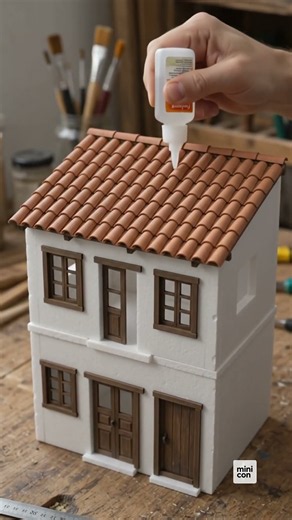 Building a Beautiful Rustic Mediterranean House in Miniature 🏡✨