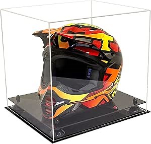 Better Display Cases Versatile Clear Acrylic Display Case - Large Rectangle Box with Black Risers 16" x 13" x 14" (A024-BR)