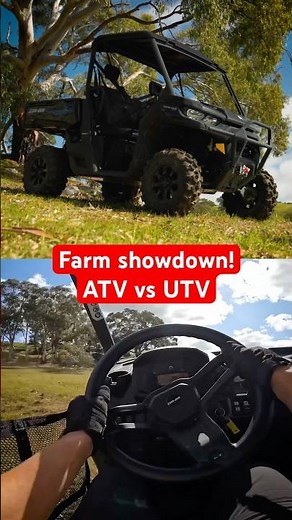 Is an ATV or UTV better on the farm? Can-Am Defender and Outlander tested! #farm #atv #utv #review
