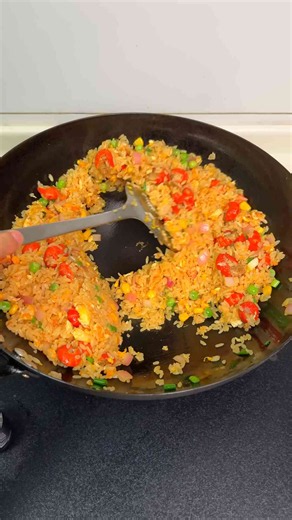 Crawfish fried rice with a seafood twist