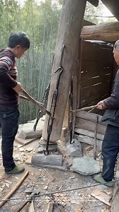 Raising a wooden house- how to accurately repair a building structure with tie rods | Zhang