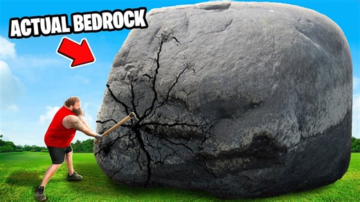 World's Strongest Man vs Actual Bedrock! | Preston Tv