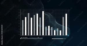 Bar chart animating through data after slider drag, bars changing height and fills to show trends
