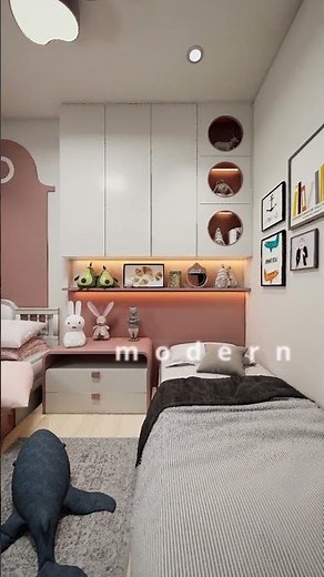 ✨ Pasti suka!!💖Kamar Anak Perempuan 3x3m Pink Aesthetic! | Ide Desain & Dekorasi #shorts