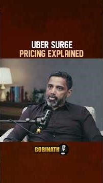 Why Uber Prices Increase During Peak Hours | Uber CTO | Gobinath #shorts
