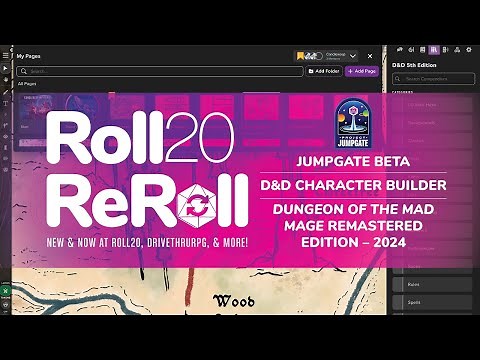 Roll20 ReRoll 10: Jumpgate Beta, D&D Character Builder, Waterdeep: Dungeon of the Mad Mage Remaster