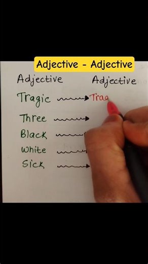 Adjective to Adjective in English | Grammar Shorts #shorts #education #english