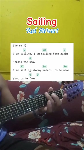 Sailing/Rod Stewart #songchordguide #guitartutorial #guitarlesson #easychords #forbeginners #fypviralシ #oldsongs #sailing #rodstewart | Marcelino Viray