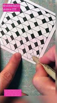 Tangle Tutorial Cubine Zentangle® with Jessica CZT Outside the LinZ subscribe