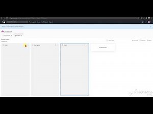 Project management with Basic Kanban board on GitHub.