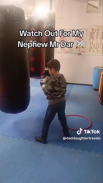Ahaad Dar My Nephew First Boxing Lesson a natural runs In DNA 💯 #fyp #boxing #mafamilia