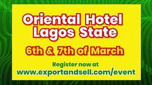 Hurry! Only 2 weeks left until the biggest export event in Nigeria! Limited slots available. Don't miss your chance to learn from industry experts who have facilitated over ₦1 billion in monthly exports. Elevate your business and secure your spot now Register Now Before It's Too Late: https://www.exportandsell.com/event | African Import Export Solutions