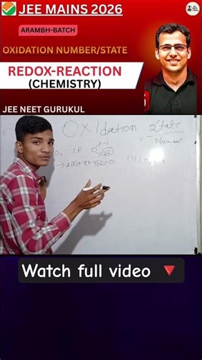 🔥 Master Oxidation Number in Just One Video |JEE NEET Gurukul#jee #chemistry #shorts