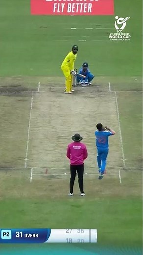 Harjas Singh deploys the sweep shot to perfection 💪 #U19WorldCup #INDvAUS #Cricket
