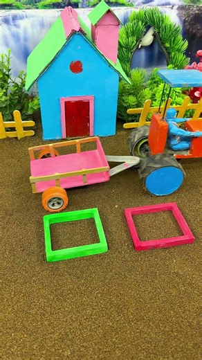 😱 Mini Tractor Making Strong Cement Pillar | Amazing Construction Machine #shorts #youtubeshorts