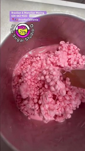 asmr pink sugar candy wax bean melting works great for beazilian & manzilian waxing hair removal
