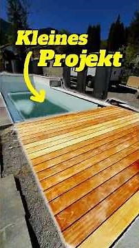 Metalworker builds wooden deck with aluminum profile substructure
