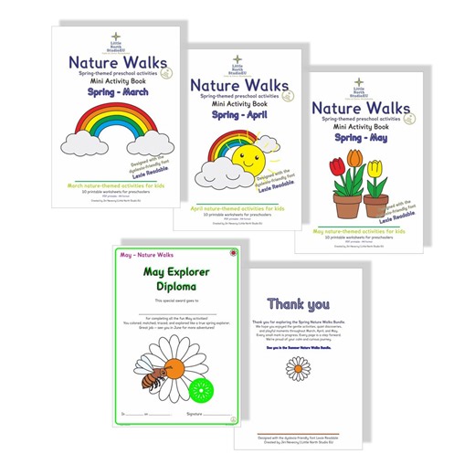 Spring Nature Walks Bundle – March • April • May | Preschool Worksheets | Calm & Clever Activities - Etsy
