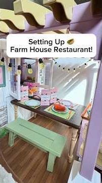 Setting Up Farm House Restaurant 🥙 ‪@AmericanGirl‬ #shortsfeed #shorts #asmr #asmrsounds #miniature