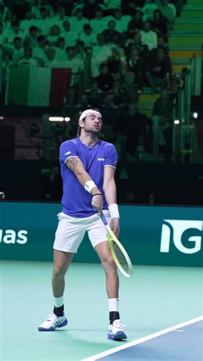 World Cup of Tennis in full swing! Italy v Belgium full gas moments 💨 #DavisCup | @italgas_official | Davis Cup