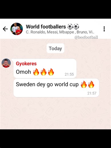 World footballers group chat as gyokeres score to help Sweden qualify for world cup. A parody. #gyokeres #funny #football #arsenal #worldcup