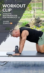 This clip is from our latest Athletic Reformer for Fun Workout. ⠀ The series is challenging but really fun. It's fast paced and I introduce a variety of exercises from the fitness and Pilates worlds! ⠀ Join me today on JGTV. | John Garey TV