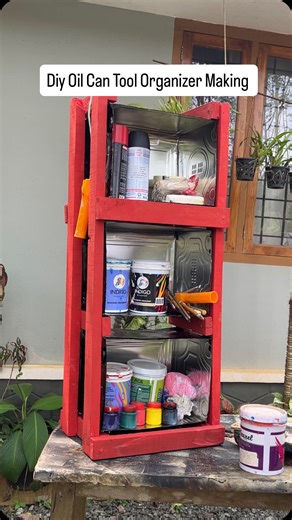 George Punyalan :-(cult p)💥 on Instagram: "Diy Oil Can Tool box/ Organizer Making 💯🔩🛠Finishing Up💯 #reelsinstagram #make #makeover #oilcan #artsy #woodcraft #craft #lifehack #metal"