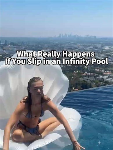 What Happens If You Slip In An Infinity Pool? 🏊‍♂️ #InfinityPoolFacts #PoolMythsBusted
