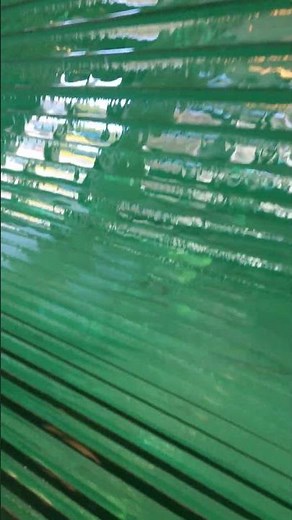 Stacked Glass Mural I Hotel Reception Glass Wall I Wavy Stacked Glass Wall for Hospitality Design