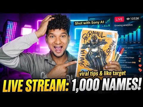 AAJ KA TARGET 🎯 3000 NAME'S WRITE ✍️ KA HAI (Kya ap ne comment Kiya apna naam )