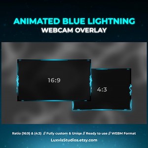 Animated Blue Lightning Webcam Overlay: Stream Animation (digital Download) - Etsy