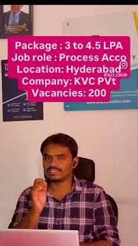 Process Associate JOBS in HYDERABAD / Hurry Up | Vacancies 5