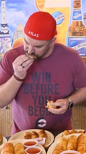 Trying to beat Joey Chestnut’s 20 Stuffed Cheesy Breadsticks Challenge record at Kilroy's Bar & Grill Indy in Indianapolis, Indiana!! #randysantel #foodchallenge #kilroys #breadsticks #cheesy #pepperoni #mozzarella #stuffed #joeychestnut #record #indianapolis #indiana | Randy Santel
