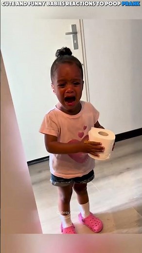 Cute And Funny Baby Reaction To Poop Prank 🥰