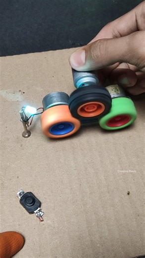 DC Generator Project Driven by Wheel Motion #experiments #tech #dcmotor