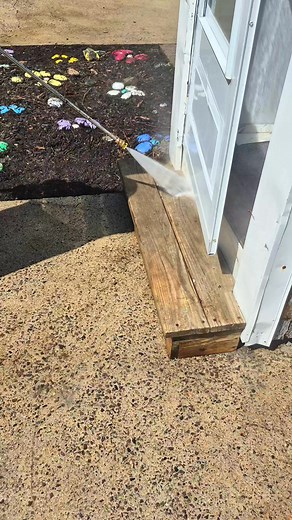 Pressure washing a wooden porch oddly satisfying to watch #pressurewashing #woodrestoration #customerservice #petergriffin #funnyvideos #diy | Pete Griffin