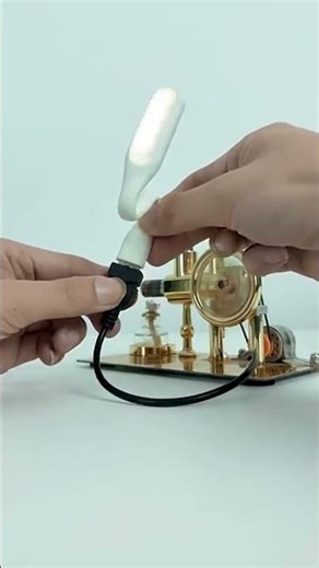 DIY Hot Air Stirling Engine Miniature Steam Power Lab Model Electricity Toy 🔥⚙️✨