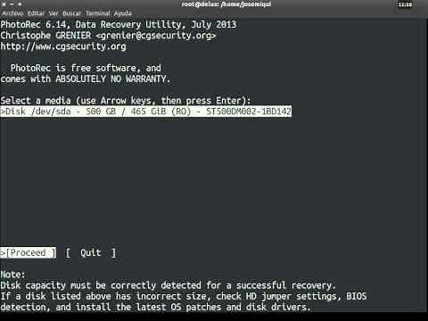 Tutorial de Testdisk - Recuperar archivos perdidos o eliminados en linux