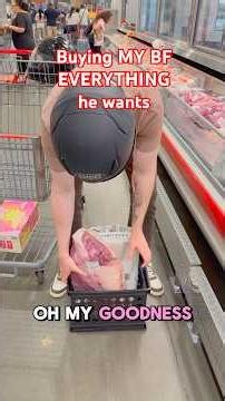 Buying My Boyfriend Anything That Fits in This Box #challenge #couplecomedy #couplegoals #bikerboy