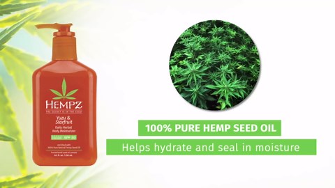 Hempz Yuzu & Starfruit Daily Herbal Lotion with Broad Spectrum SPF 30 - Fragranced, Paraben-Free Sunscreen and Moisturizer with 100% Natural Hemp Seed Oil for Women - Premium Skin Care Products
