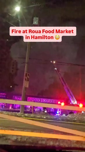 A fire broke out at Roua Food Market around 3:30AM this morning, causing roughly $2M in damages 😳 Hamilton Police have deemed the fire to be suspicious 👀 Credit: Hamilton Neighbourhood Watch / Facebook Follow @northlyhamilton for more Hamilton content DM us your videos/photos to be featured on the page‼️ We aim to keep our space respectful. Hate/racism comments are not tolerated and will be removed to the best of our capabilities. #hamiltonontario #hamilton #stoneycreek #hamont #ontario | Nort
