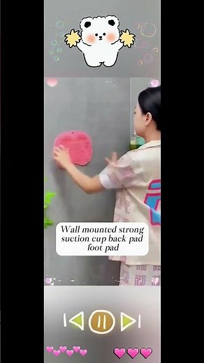 Silicone Shower Foot Scrubber Mat with Suction Cups, Back & Feet Cleaner