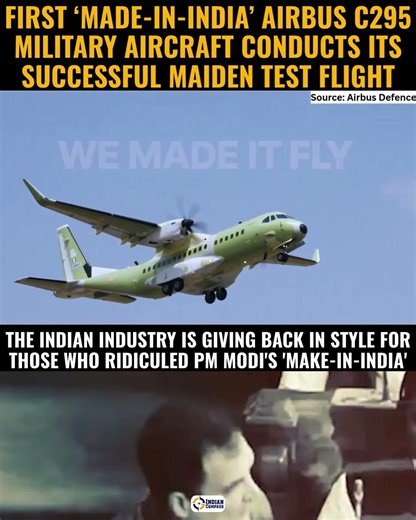 First Made In India Airbus C295 Conducts Successful Maiden First Flight