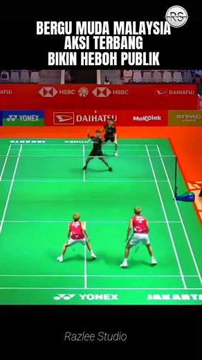 Aksi Aron Tai ganda putra muda Malaysia bikin heboh publik, aksi terbang. #badmintonlovers #badmintonindonesia #BadmintonMalaysia | Rocker Smash