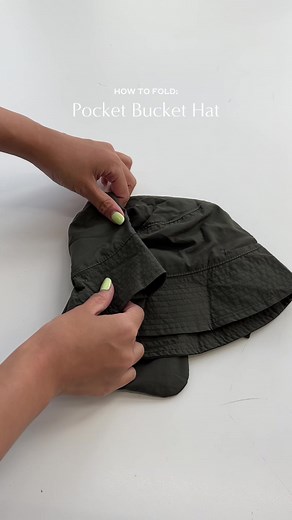 Watch your Pocket Bucket Hat fold into a small pocket, to fit into the tiniest of your bags for the grandest of your adventures. ☀️ #thepaperbunny #buckethat